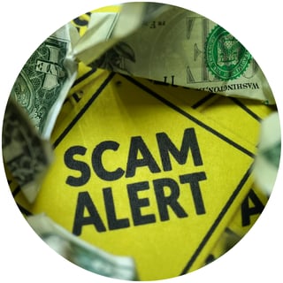 scam alert circle image